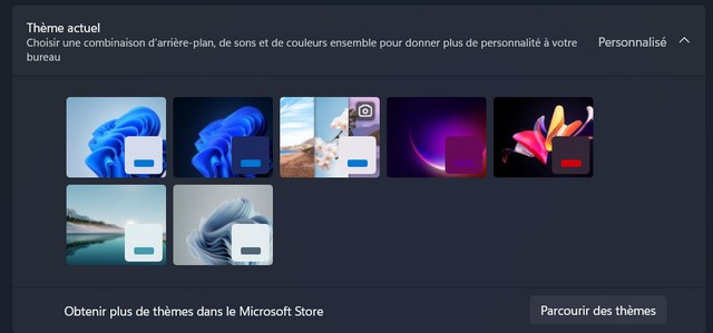 Thèmes Windows 11