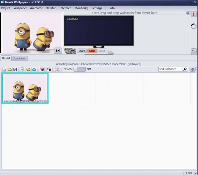Un GIF animé comme fond d'écran dans Windows 10
