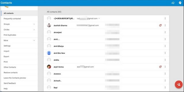 Utilisation du compte Google