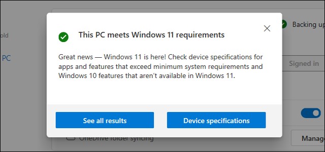 Vérifier si votre PC peut exécuter Windows 11