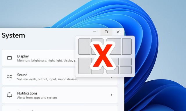 Windows 11 - How to disable Snap layouts Windows 11 - How to disable Snap layouts