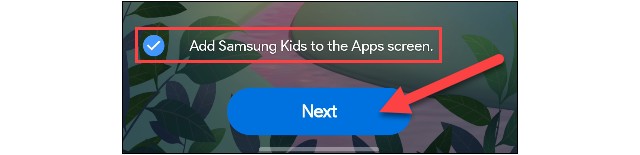 Ajouter Samsung Kids à l'écran des applications