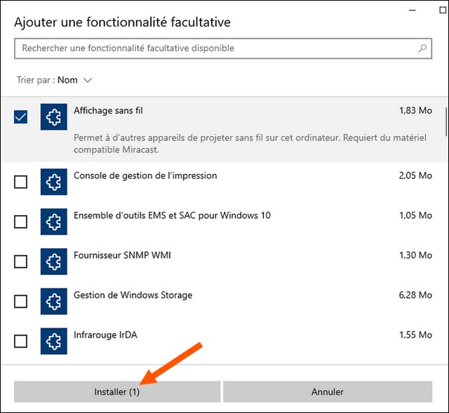 Ajouter des fonctionnalités facultatives