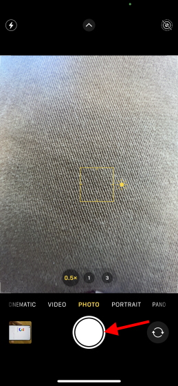 Appuyez sur le bouton Obturateur