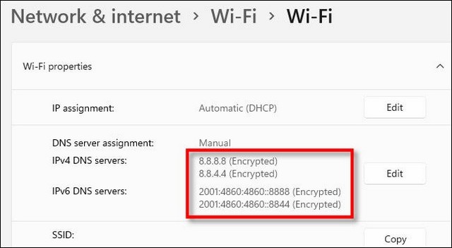 Changer de serveur DNS sur Windows 11