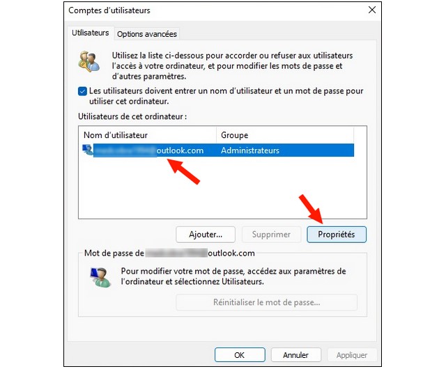 Changer son nom d'utilisateur Windows 11