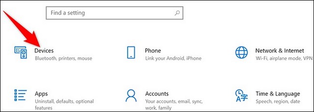 Cliquez sur Périphériques