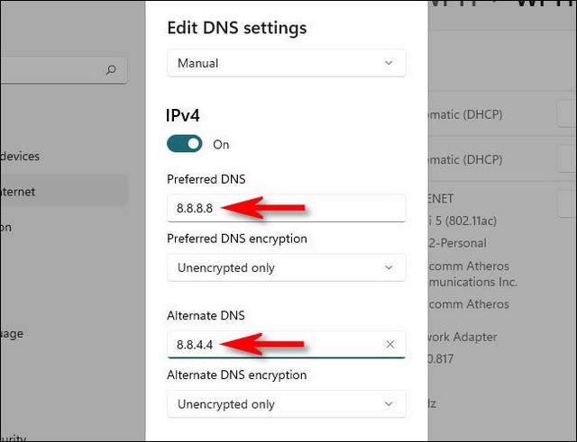 Comment changer de serveur DNS