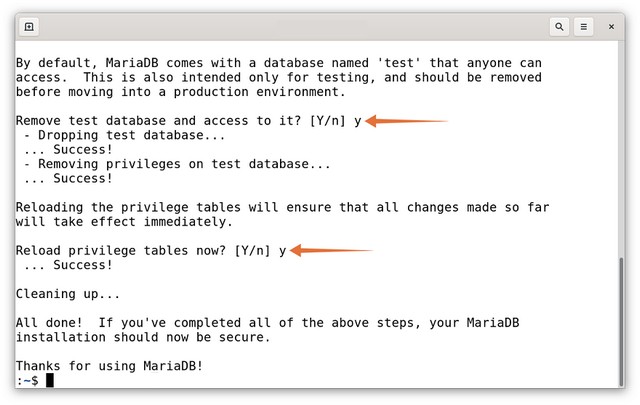 Configurer MariaDB sur Debian