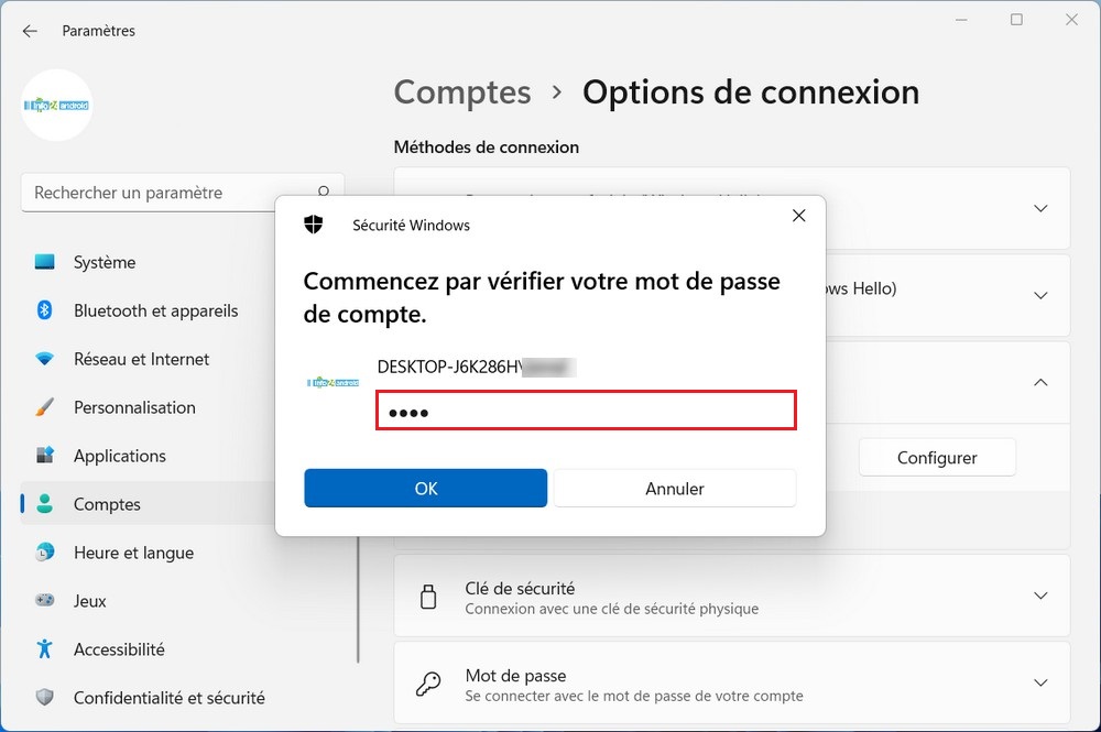 Configurer un code PIN sur votre PC Windows 11