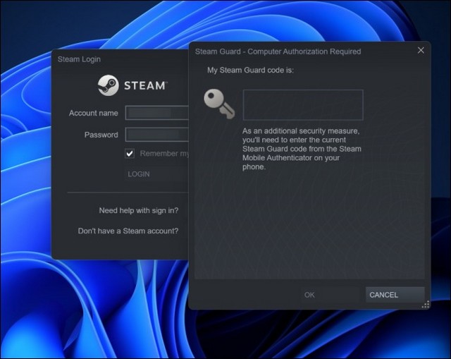 Entrez le code Steam Guard