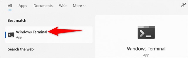 Ouvrez Windows Terminal