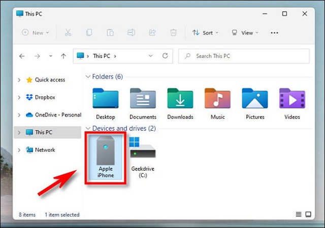Ouvrez l'Explorateur de fichiers et accédez à Ce PC