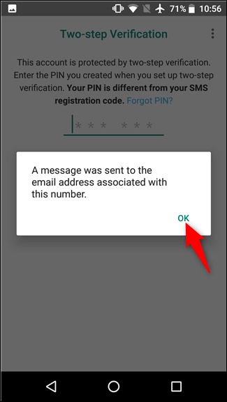 Récupérer votre code PIN WhatsApp