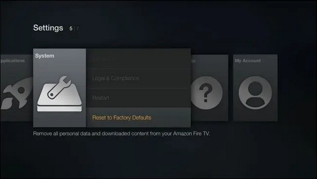 Réinitialiser les paramètres d'usine