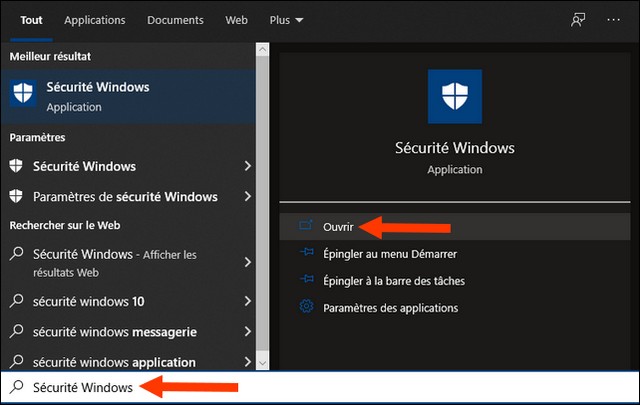 Sécurité Windows