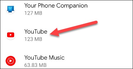 Sélectionner l'application pour personnaliser le son de notification