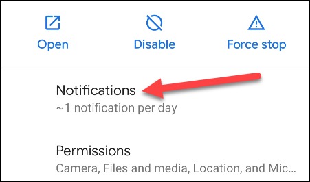Sélectionnez Notifications