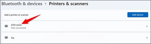 Sélectionnez l'imprimante
