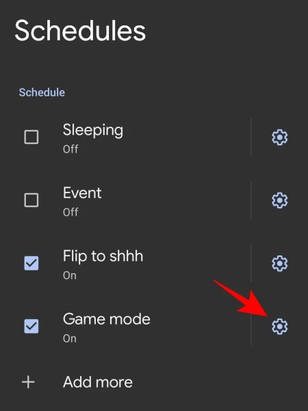 activer le mode de jeu