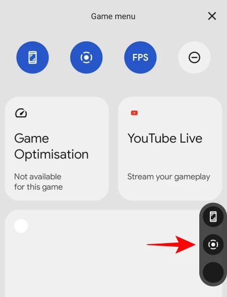 une barre d'outils flottante