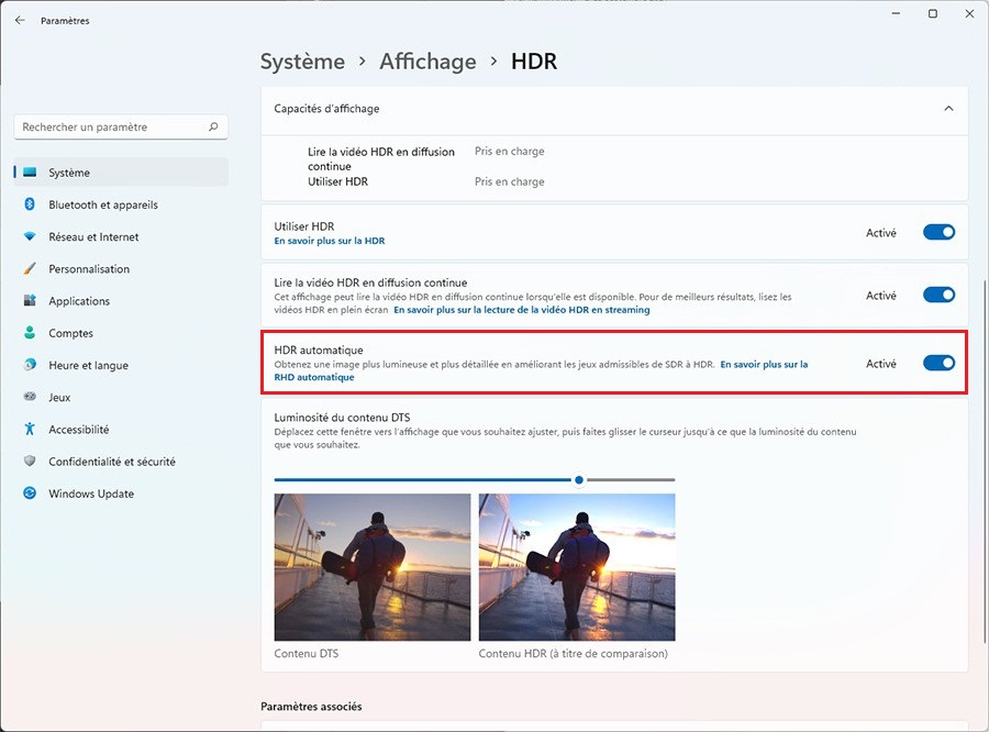 Activer Auto HDR pour les jeux sous Windows 11