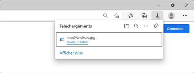 Afficher l'historique des téléchargements