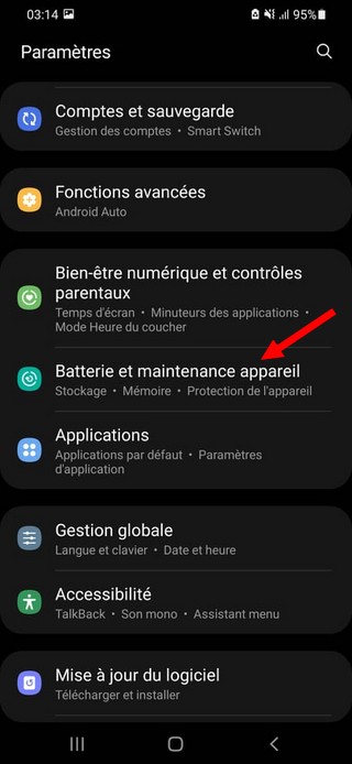 Batterie et maintenance appareil
