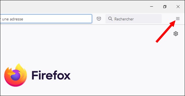 Cliquez sur les trois lignes horizontales