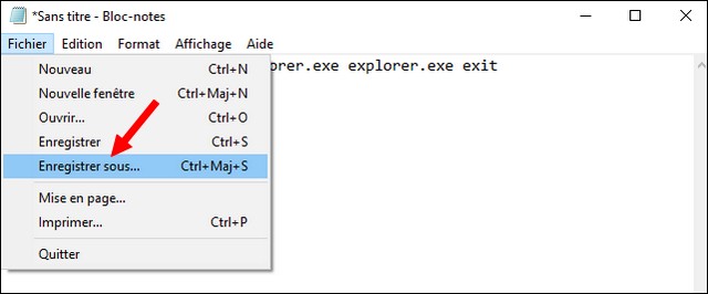 Cliquez sur l'option Fichier