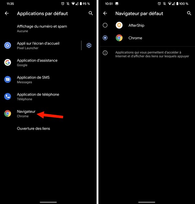 Comment changer de navigateur web par défaut