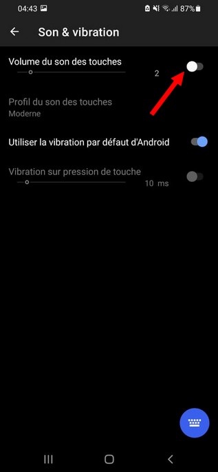 Comment désactiver le son du clavier sur SwiftKey