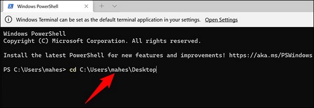 Créer un dossier sur le bureau