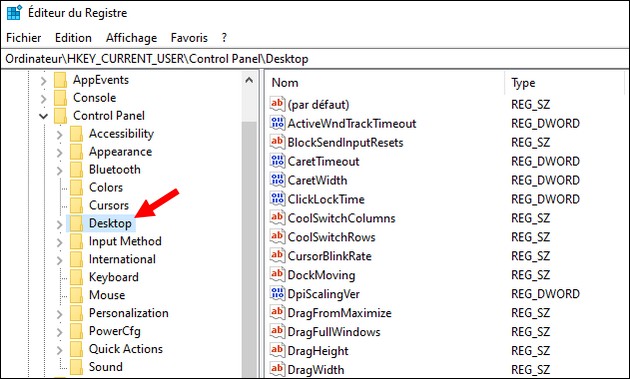 Éditeur du Registre