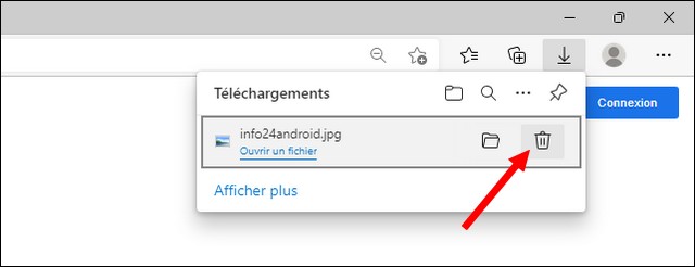 Effacer historique des téléchargements dans Microsoft Edge