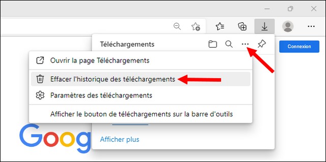 Effacer historique des téléchargements