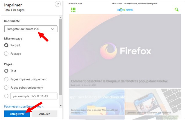 Enregistrer au format PDF