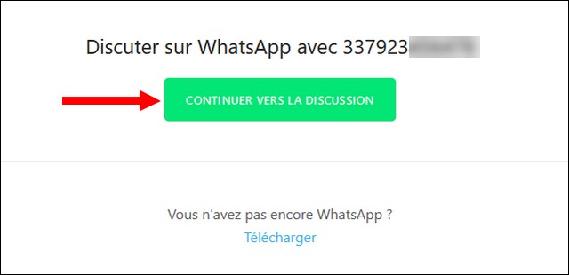 Envoyer un message WhatsApp