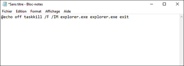Ouvrez un Bloc-notes
