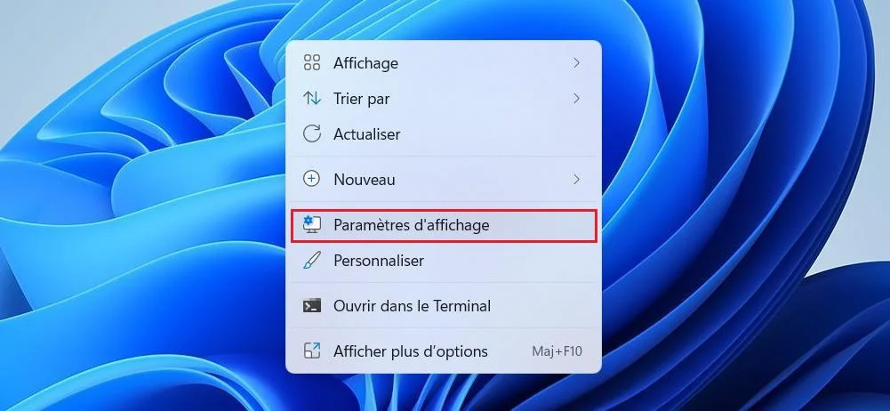 Paramètres d'affichage