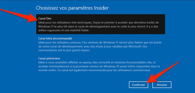Rejoindre le programme Windows Insider