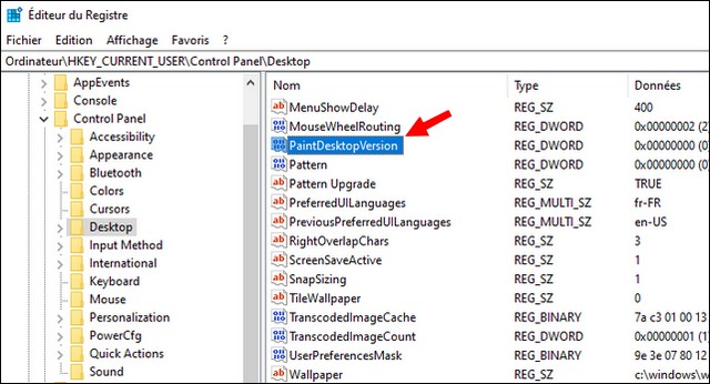 Supprimer le filigrane d'activation de Windows via le Registre