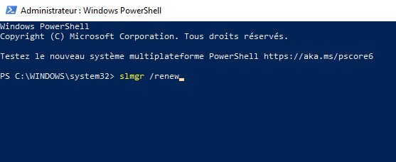 Supprimer le filigrane d'activation via Powershell