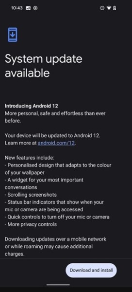 Télécharger et installer Android 12
