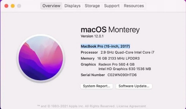 Trouver le nom complet du modèle de votre Mac