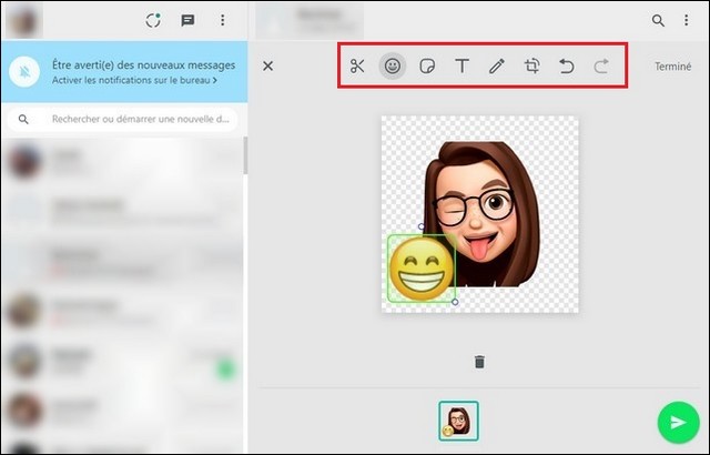 Utiliser le créateur des stickers