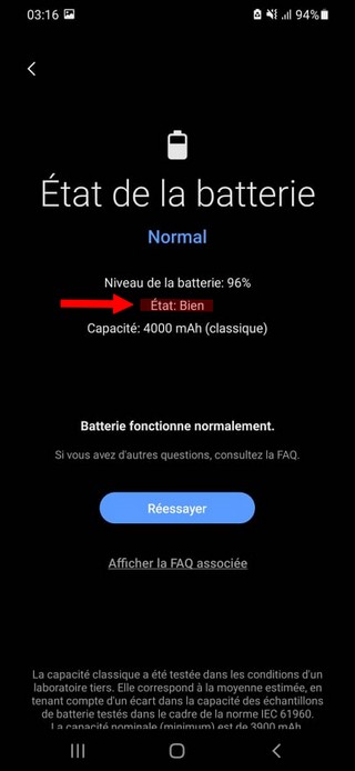 Vérifier la santé de sa batterie sur Android