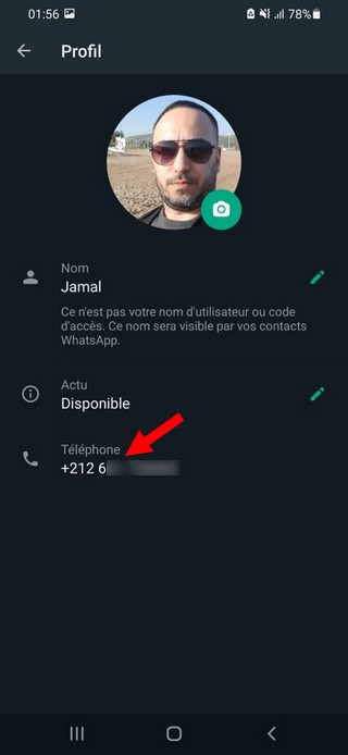 vérifier votre numéro WhatsApp