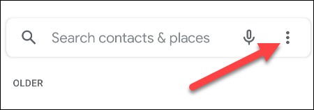 Appuyez sur l'icône de menu à trois points