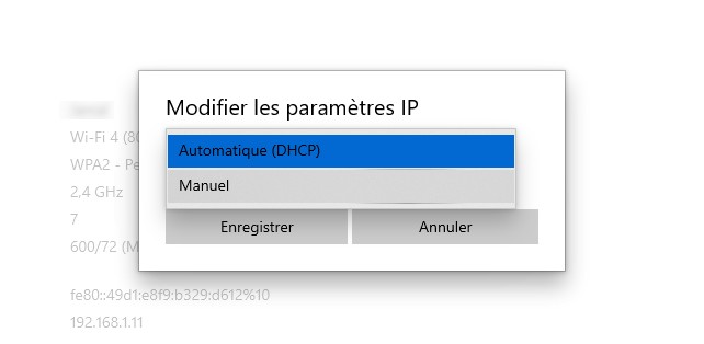 Changer le serveur DNS